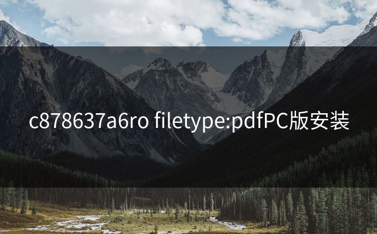 c878637a6ro filetype:pdfPC版安装
